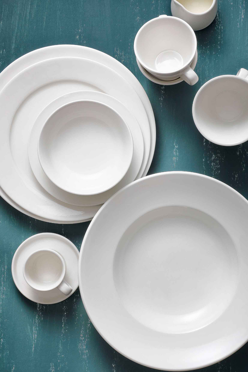 Тарілка Palmer Royal Ivory 25 см, порцеляна, білого кольору