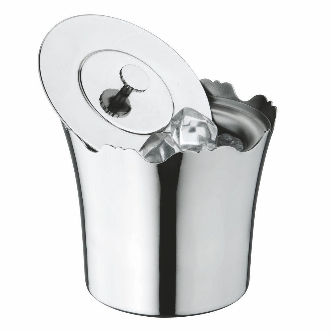 Insulated Ice Bucket With Lid; Pewter D: 5-1/2" H: 5" C: 24 Oz.