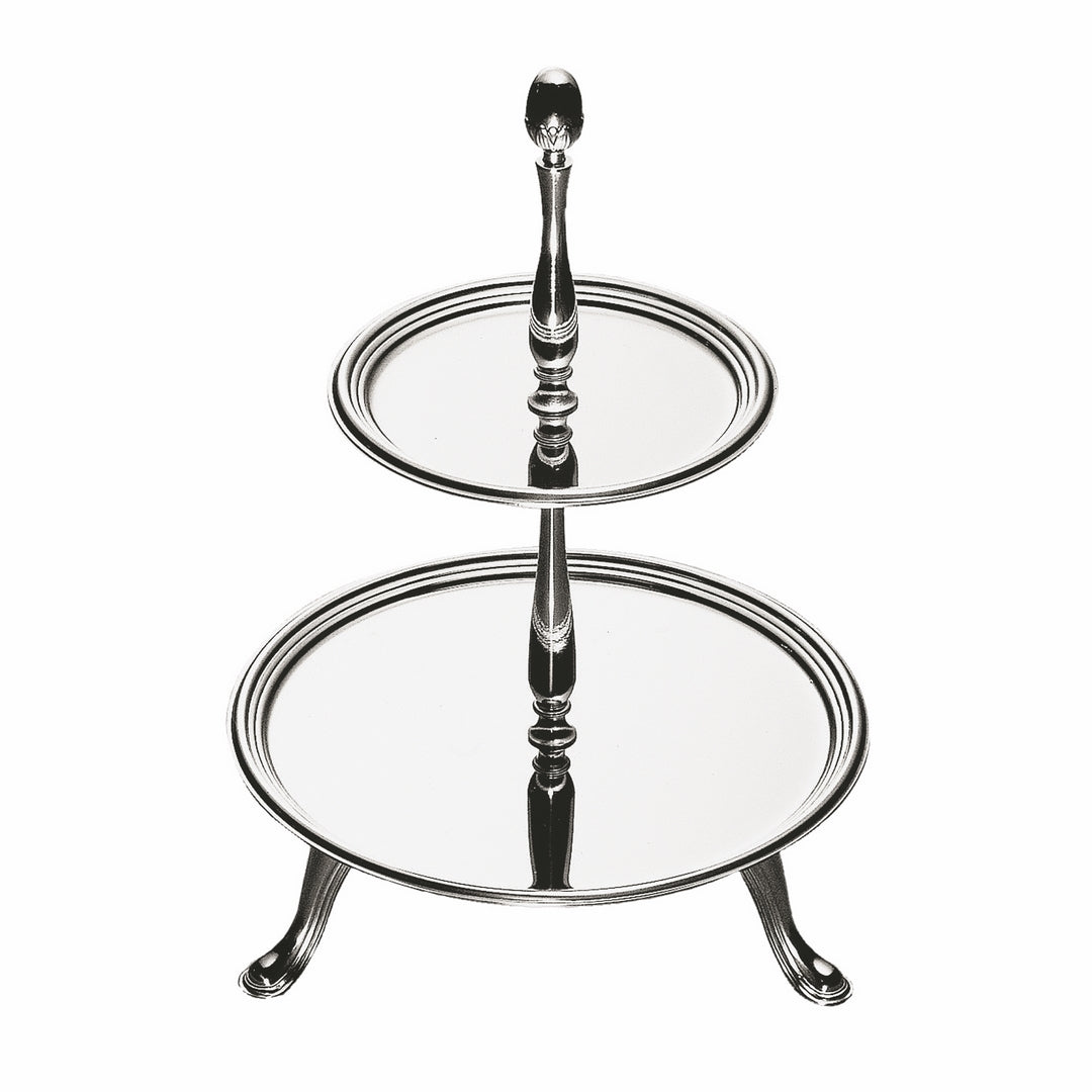 Petit-Fours Stand, 2 Layers; H: 11-3/8", D: 5-1/8", 7-1/2"