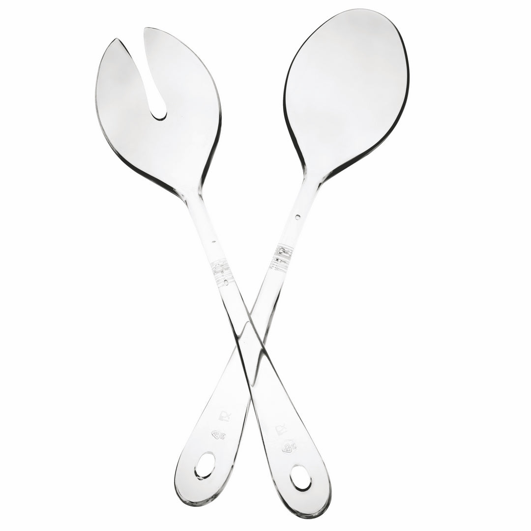 Polycarbonate Salad Serving Set, Transparent Colors Transparent