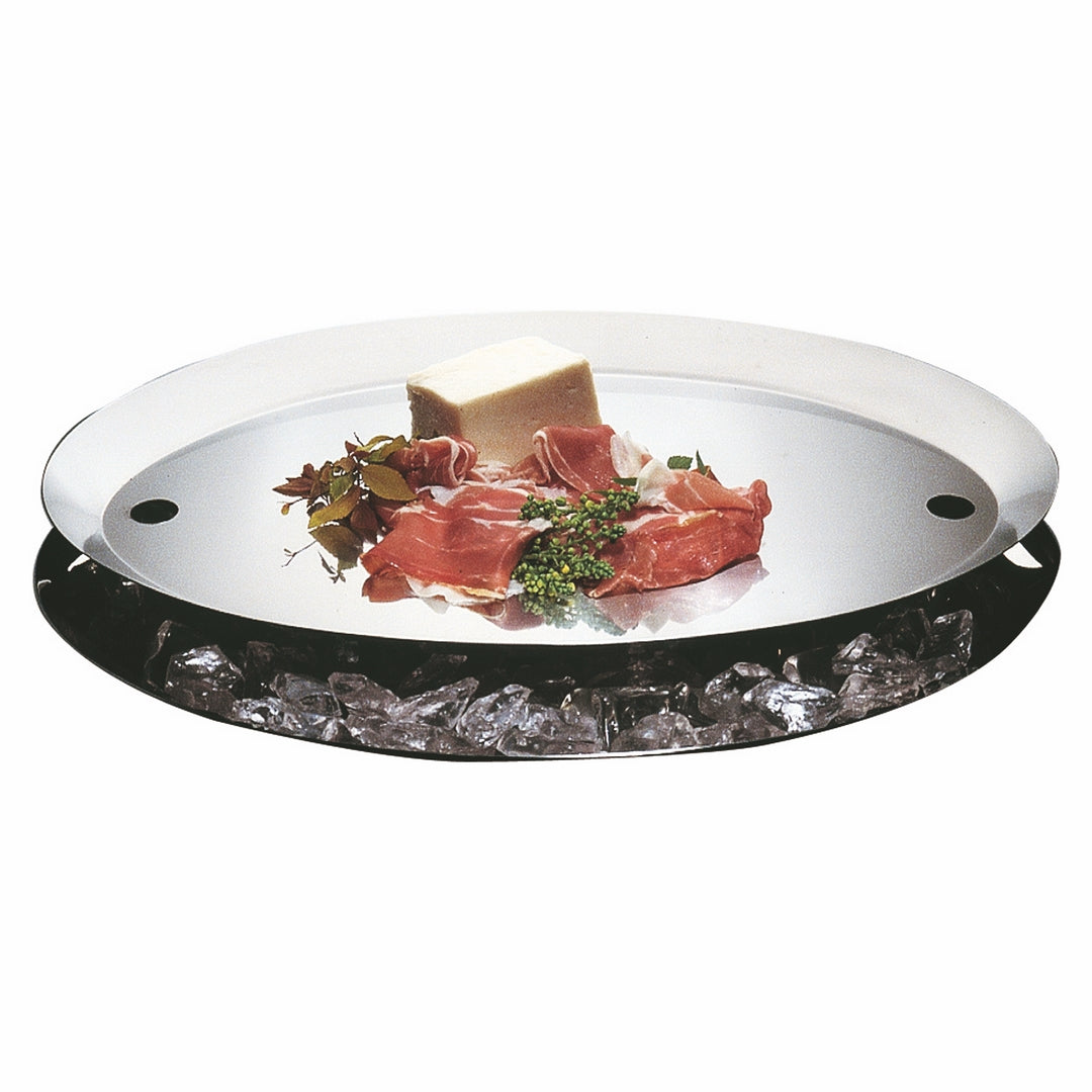 Oval Cooling Bowl With Insert; L: 18-1/8" W: 12-1/4" C: 1 Gallon
