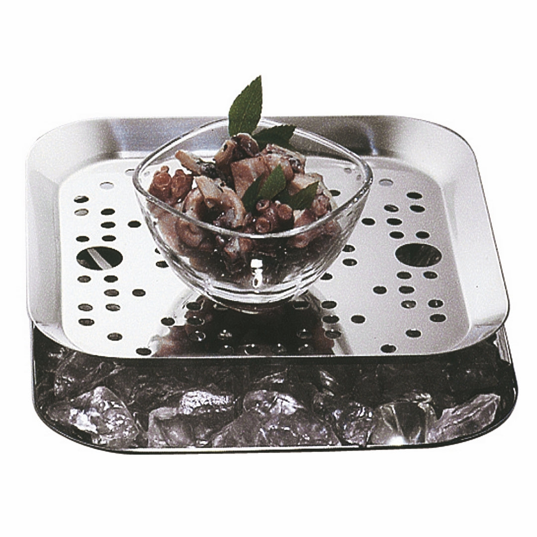 Square Cooling Bowl For Buffet With Grill; L: 8-5/8" W: 8-5/8" C: 50-3/4 Oz.