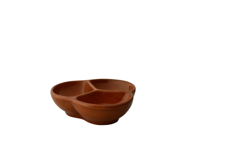 tapas-schaal-3-vaks-classico-13-x-13-cm-bruin-aardewerk_
