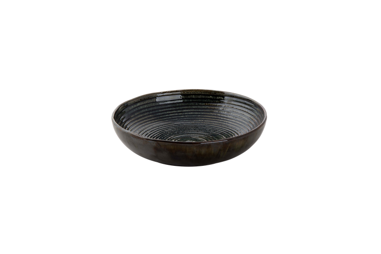 palmer-bord-diep-coupe-metallic-22-cm-groen-stoneware-1-stuk_