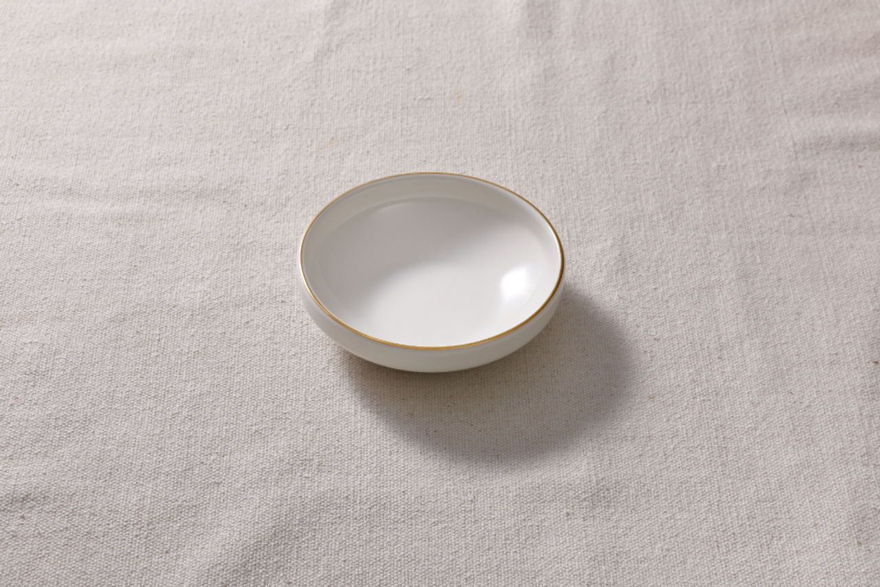 Maastricht Porselein Schaal Ligne D'or 15 см Wit