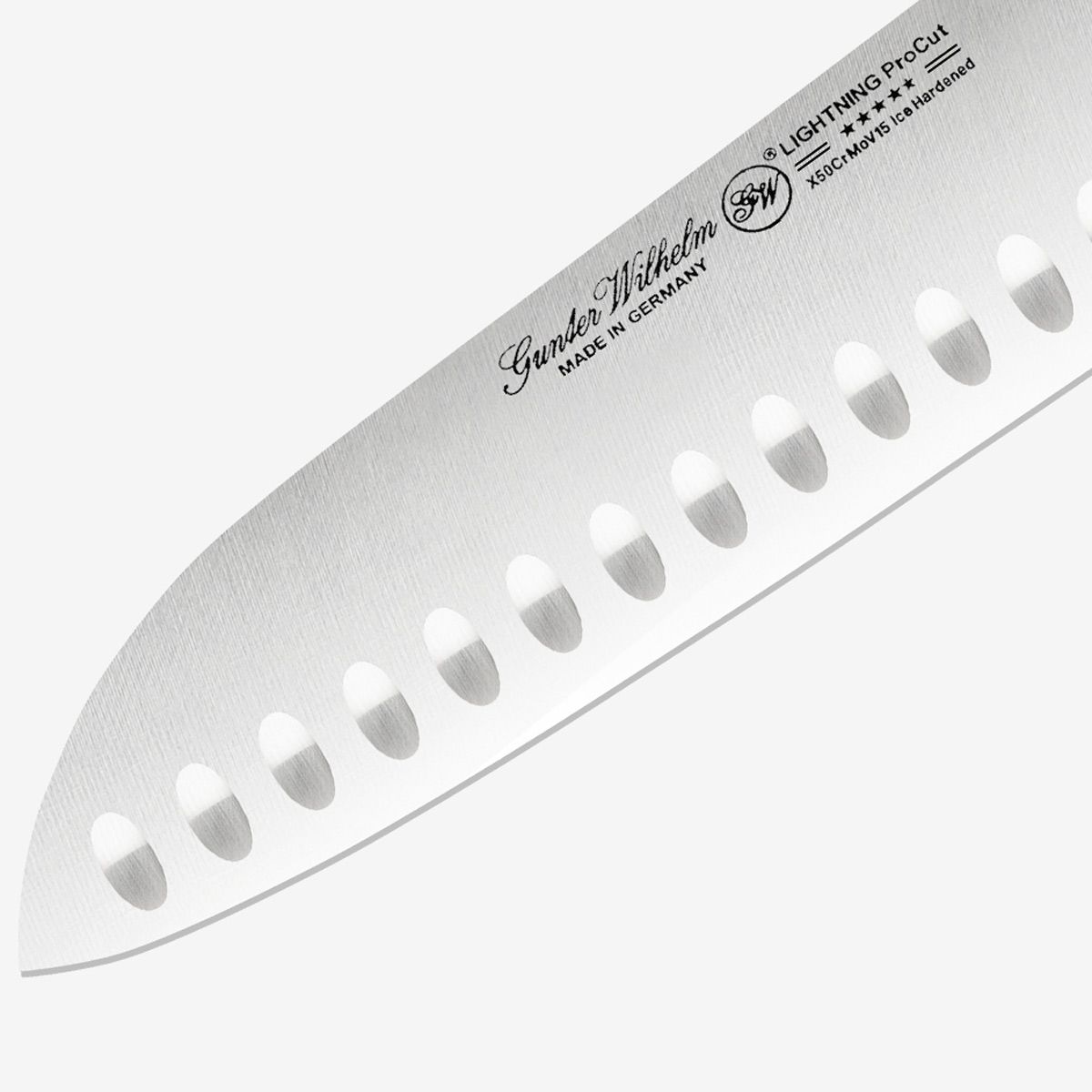 Gunter Wilhelm Thunder Santoku пышақ, 7 дюйм | Қоңыр және сұр ABS тұтқасы SKU: 10-115-0407