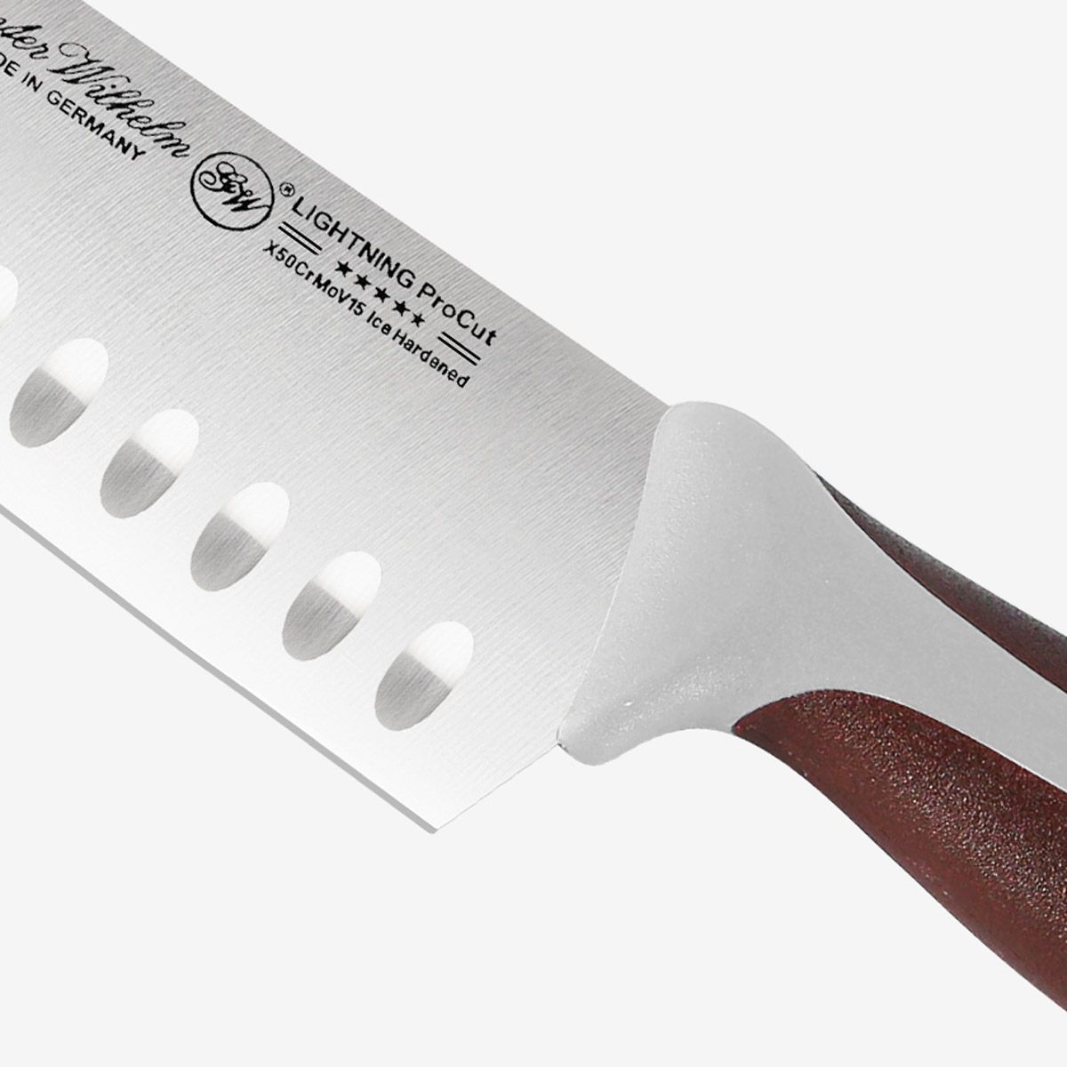 Gunter Wilhelm Thunder Santoku пышақ, 7 дюйм | Қоңыр және сұр ABS тұтқасы SKU: 10-115-0407