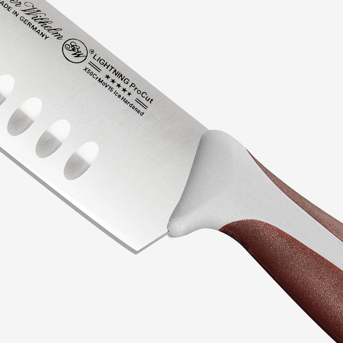Gunter Wilhelm Thunder Nakiri көкөніс кескіш/пышақ, 7,5 дюйм | Қоңыр және сұр ABS тұтқасы SKU: 10-110-0475