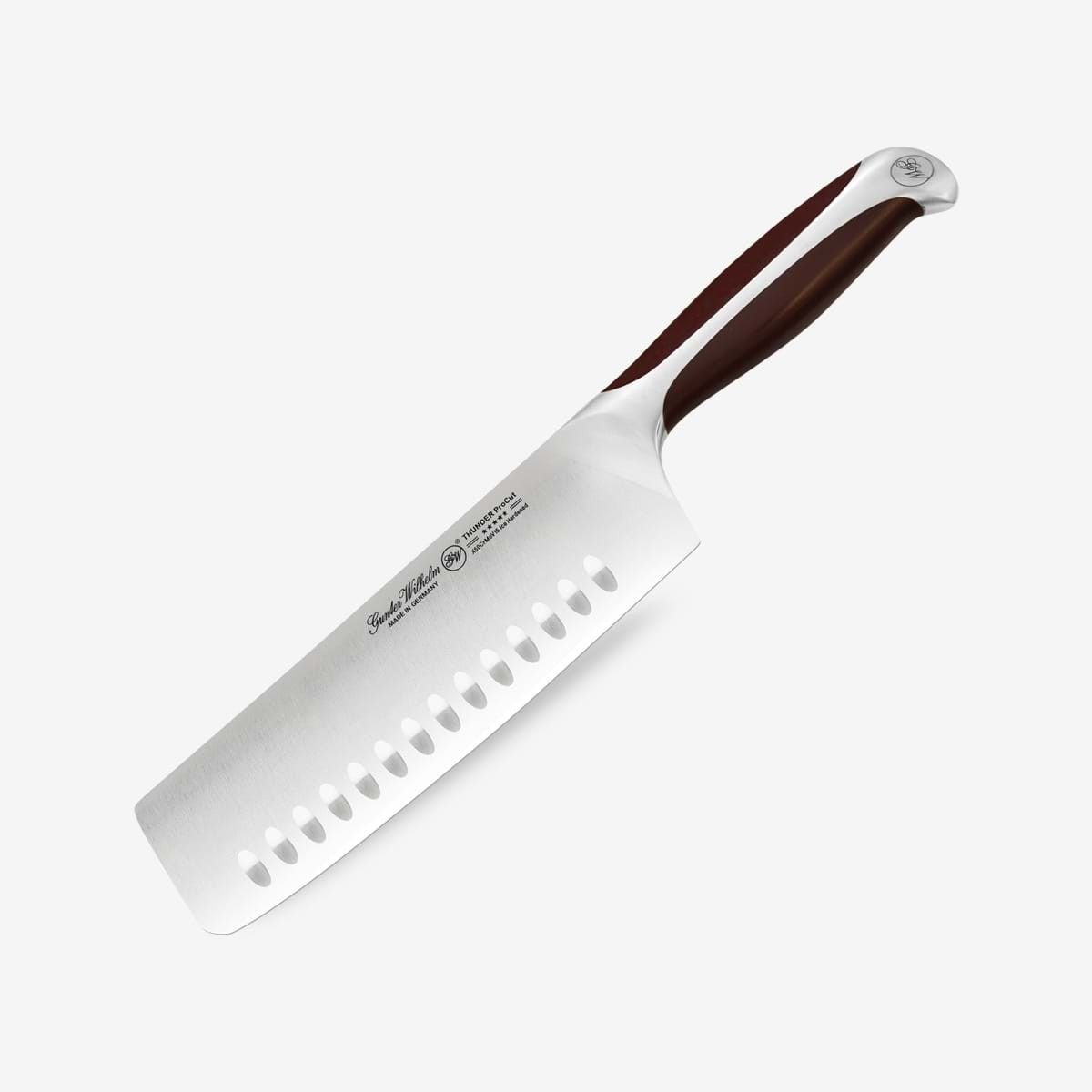 Gunter Wilhelm Thunder Nakiri Көкөніс тазартқыш/пышақ, 7,5 дюйм | Қоңыр ABS тұтқасы SKU: 50-510-0475