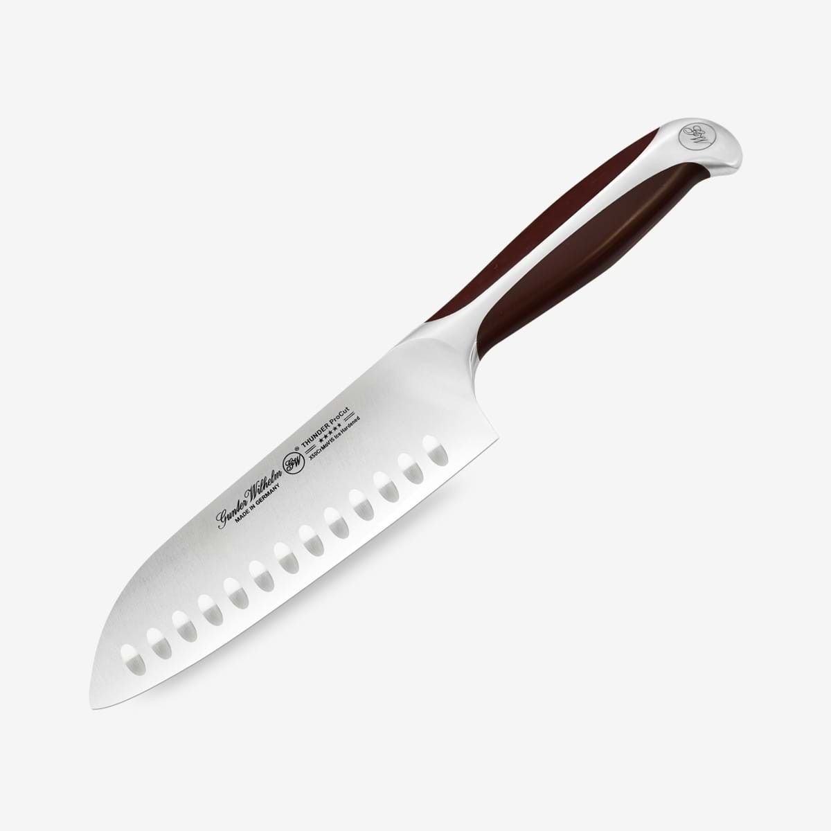 Gunter Wilhelm Thunder Santoku пышақ, 7 дюйм | Қоңыр ABS тұтқасы SKU: 50-515-0407
