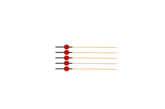 Bamboo Cocktail skewer 120 mm, color BLACK AND RED