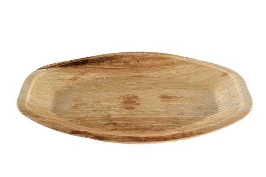 Oval palm leaf tray 35x24cm (4*25)