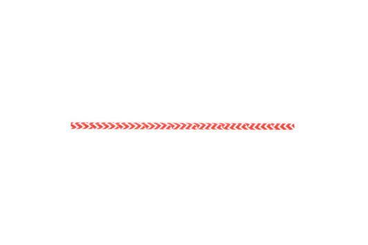 Straight Paper Cane Waves Red&White 200*6(60*100)