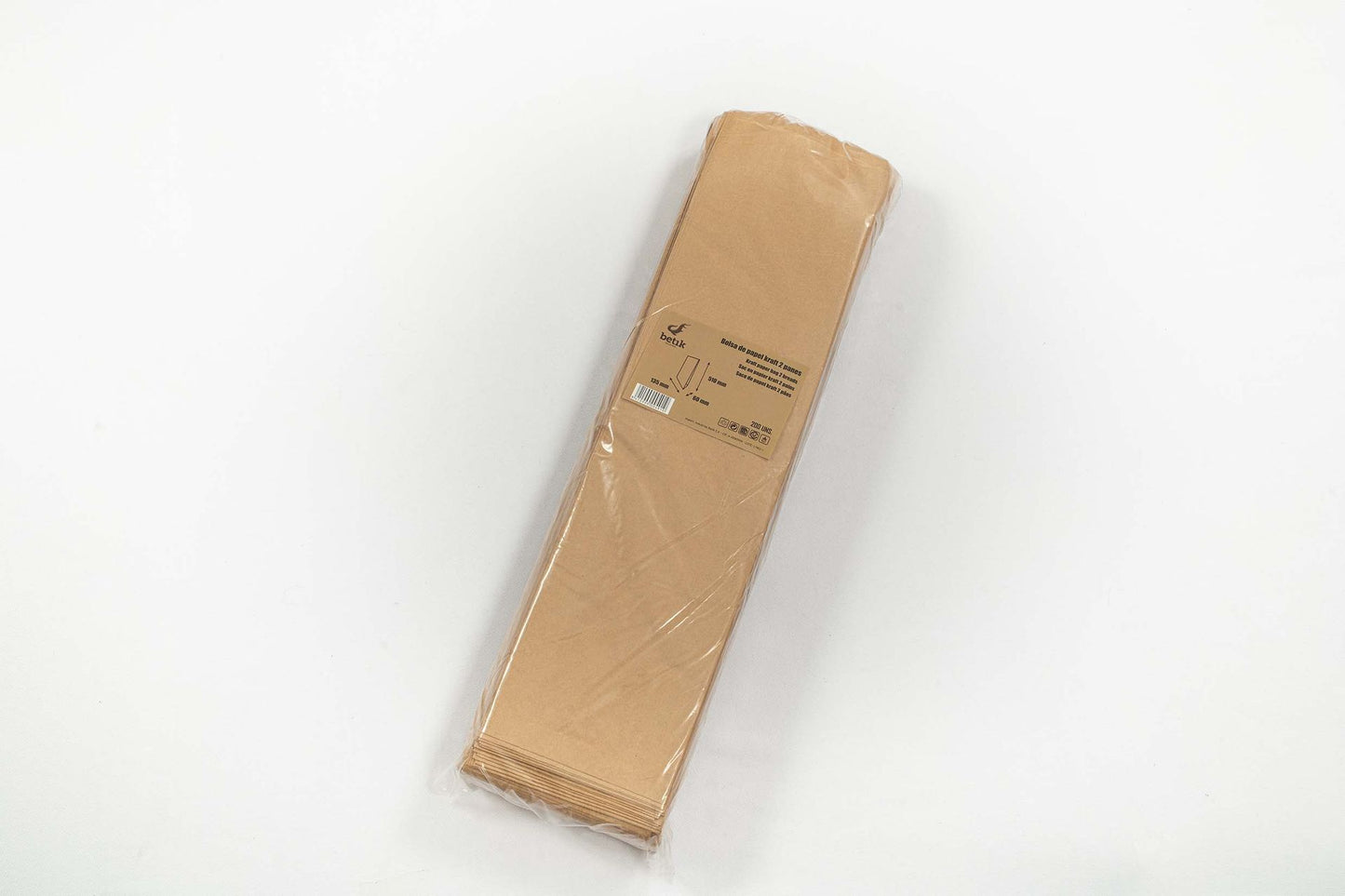 Kraft paper bag 2 loaves 13.5×51+6 (5*200)