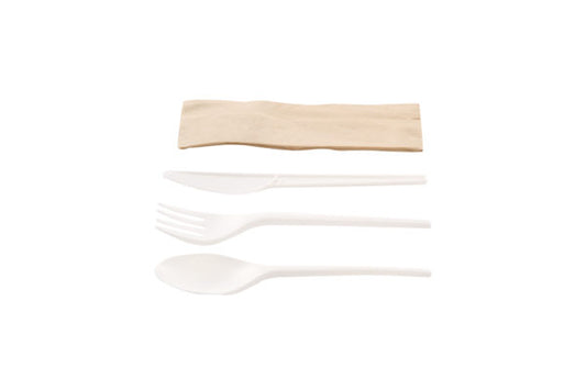 PLA knife, fork, spoon and server set(10*50)