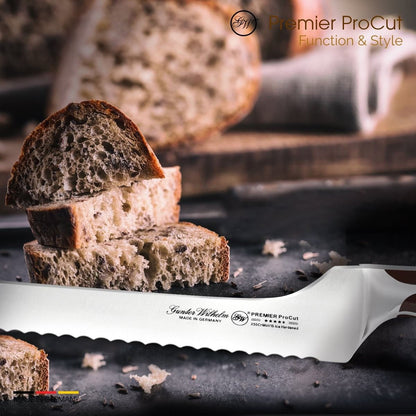 Gunter Wilhelm Thunder Offset Bread Knife, 10 Inch | Dark Brown ABS Handle SKU: 30-318-1510