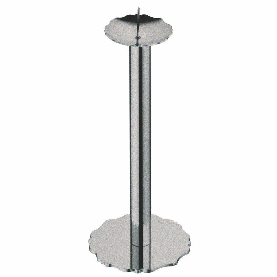 Candlestick;  Pewter H: 9-1/4"