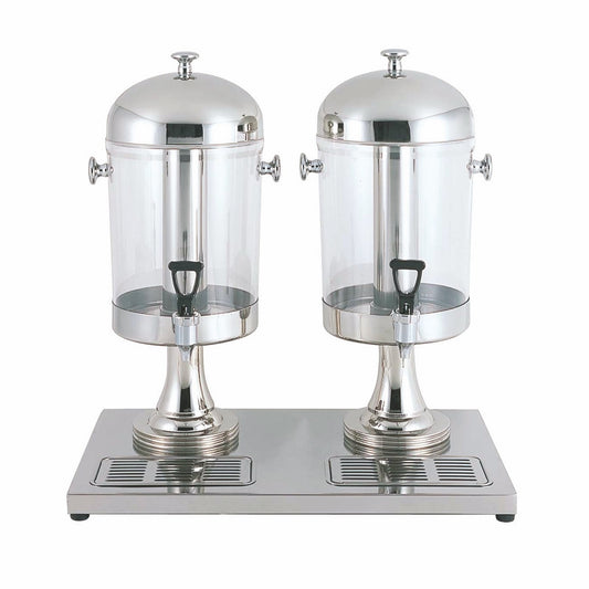 Double Juice Dispenser;  H: 22-7/8" Base: 22" X 13-3/4", 2 X 7 Quarts