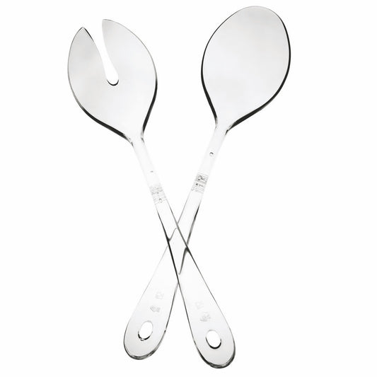 Polycarbonate Salad Serving Set, Transparent Colors Transparent