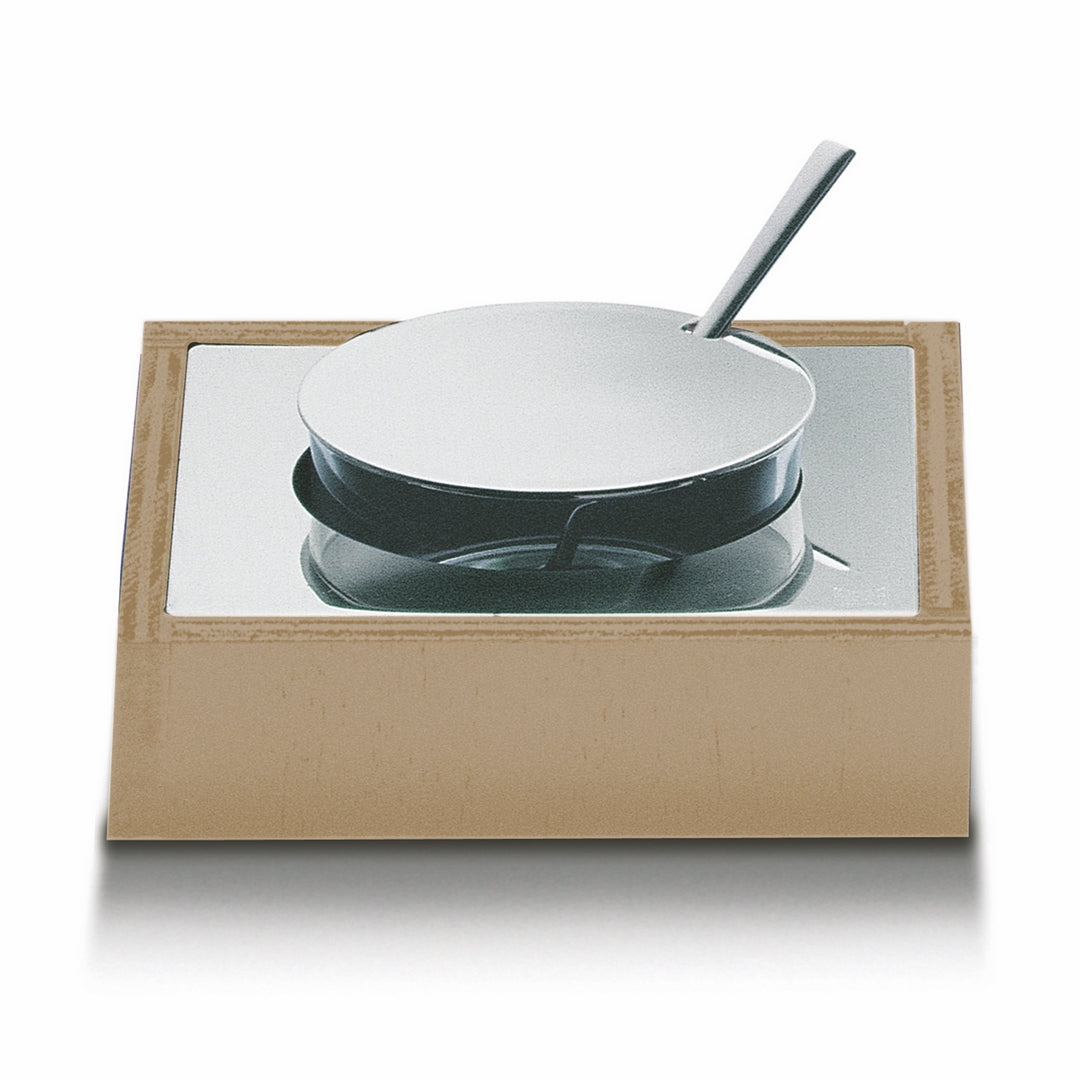 Wenge Wood Finish Cheese Basin;  L: 6" W: 6" C: 6-3/4 Oz. Oak