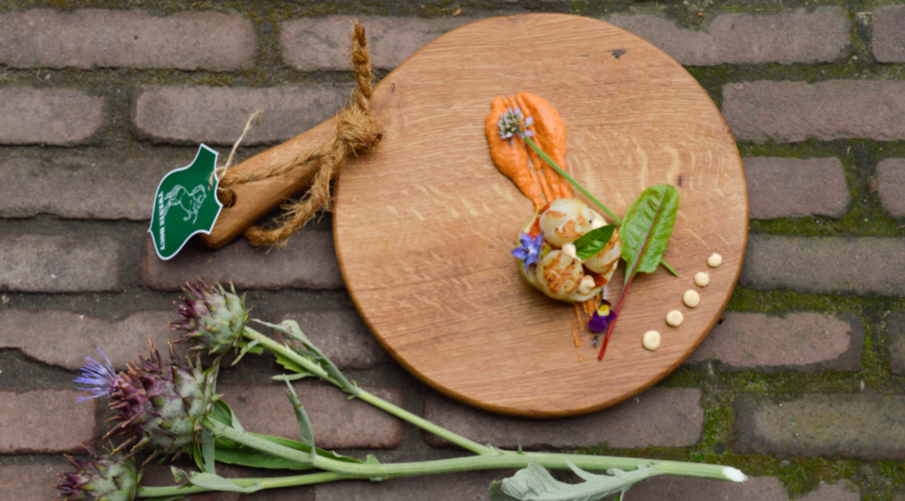 Twents Hout Tapasplank Food Safe 38 x 30 см Hout Bruin 