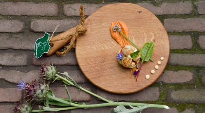 Twents Hout Tapasplank Food Safe 38 x 30 см Hout Bruin 