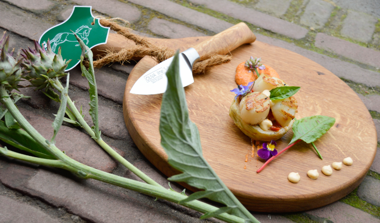 Twents Hout Tapasplank Food Safe 38 x 30 см Hout Bruin 