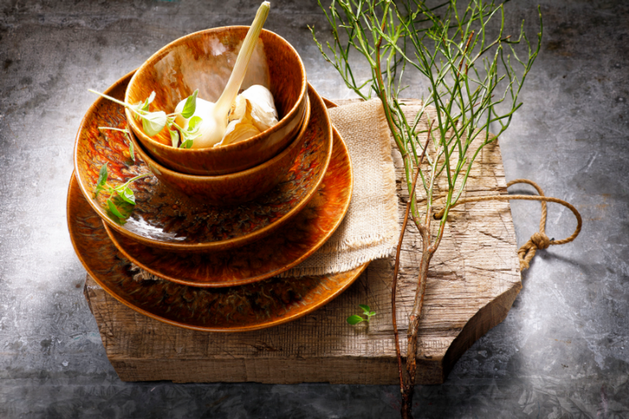 Діп Palmer Bord Forest Rustique 21 см Stoneware Bruin 