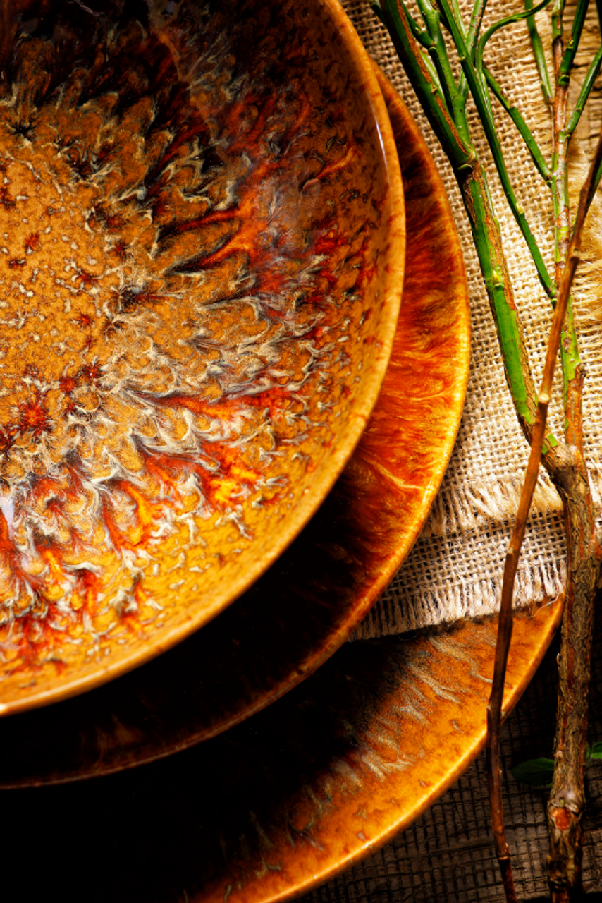 Діп Palmer Bord Forest Rustique 21 см Stoneware Bruin 