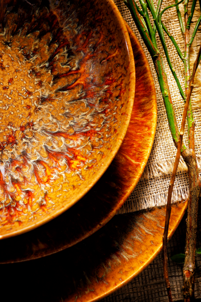 Діп Palmer Bord Forest Rustique 21 см Stoneware Bruin 