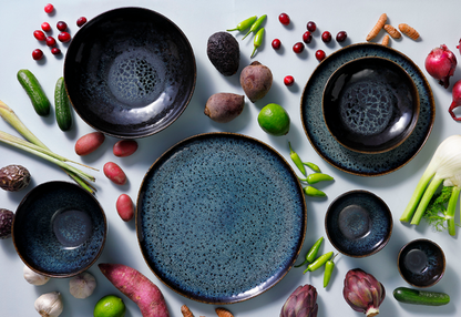 Palmer plate deep Eccentric 22 cm Stoneware Blue