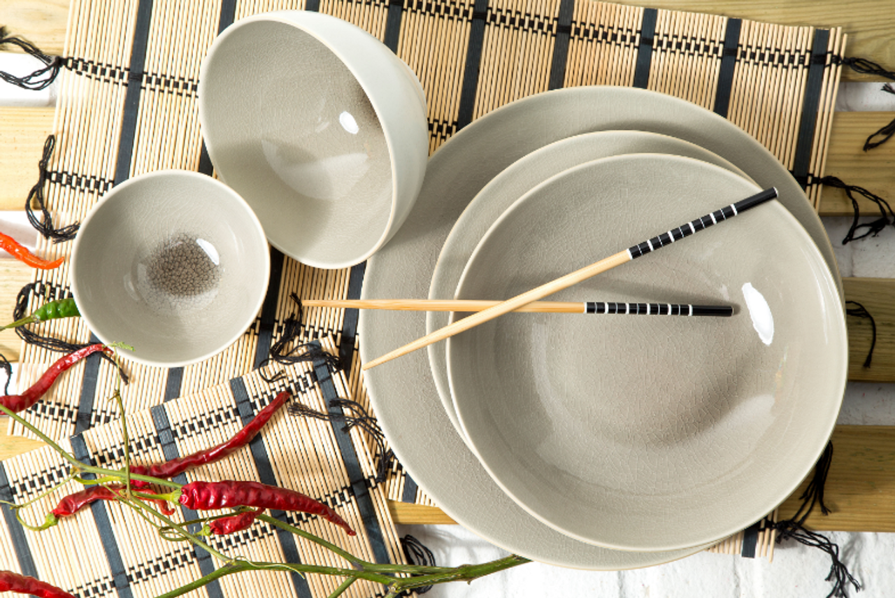 Palmer Schaal Aurora 15 cm 57 cl Stoneware Grijs