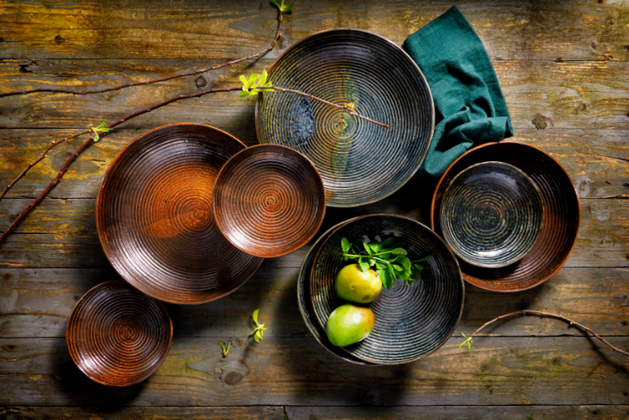 Тарілка Palmer глибока купе Metallic 22 см керамічна зелена 