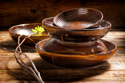 Palmer Board diep coupe Metallic 15 см Stoneware Bruin 