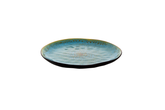 palmer-bord-lotus-27-5-cm-turquoise-zwart-stoneware-1-stuk_