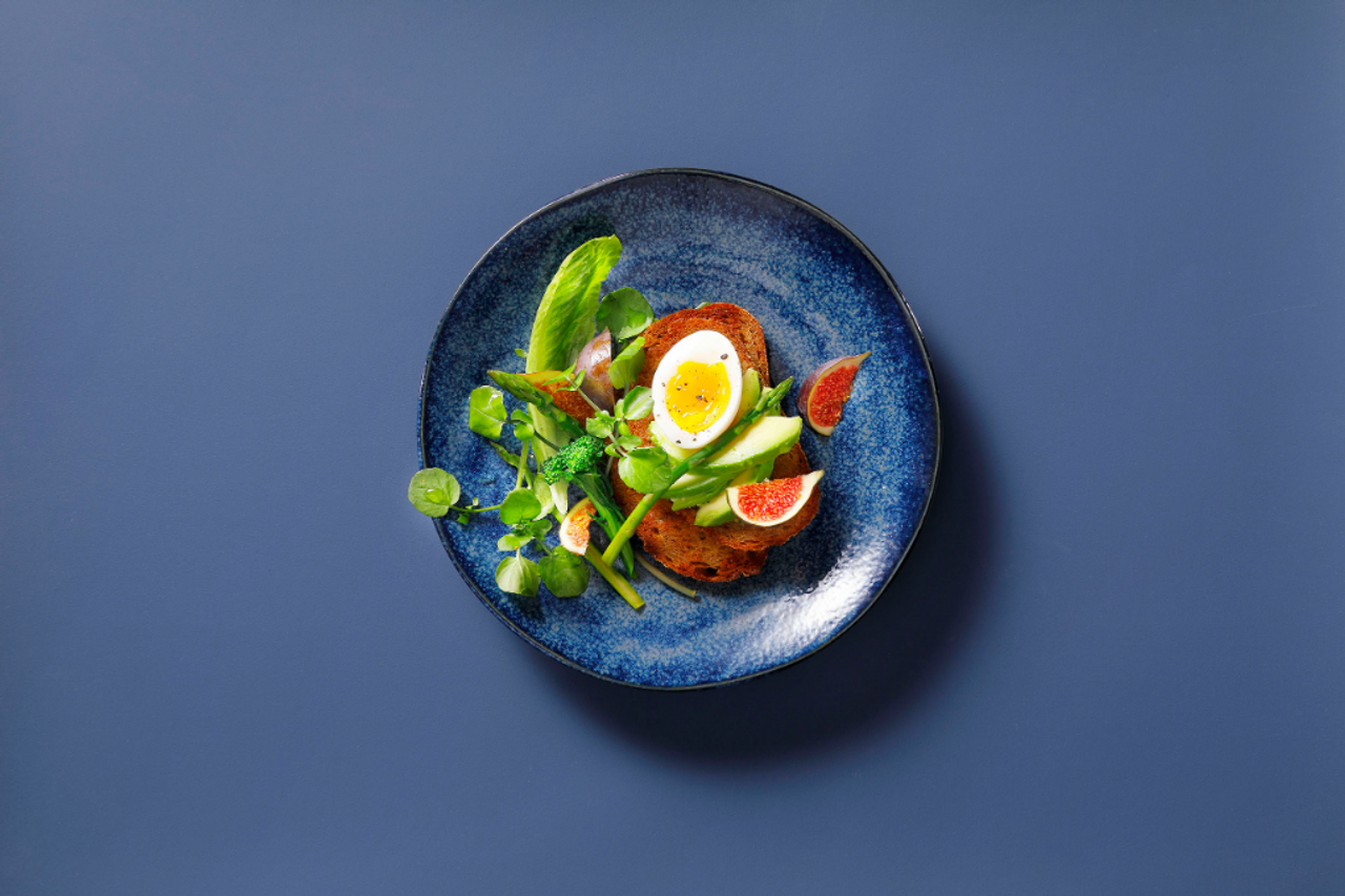 Тарілка Palmer Kiryu 23,5 см, порцеляна, блакитний колір 