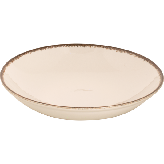 MAASTRICHT PLATE DEEP 25 CREAM AKOYA  10 inch SKU: MS-533800