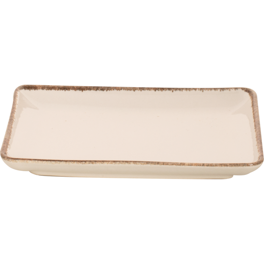 MAASTRICHT PLATE 18X13 RECT. CREAM AKOYA  7 x 5 inch SKU: MS-533802