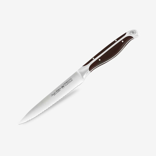 Gunter Wilhelm Thunder Utility/Стейк пышақ тістелген, 5 дюйм | Қою-қоңыр ABS тұтқасы SKU: 30-313-1105 