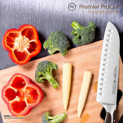 Gunter Wilhelm Thunder Santoku пышақ, 7 дюйм | Қою-қоңыр ABS тұтқасы SKU: 30-315-0407 