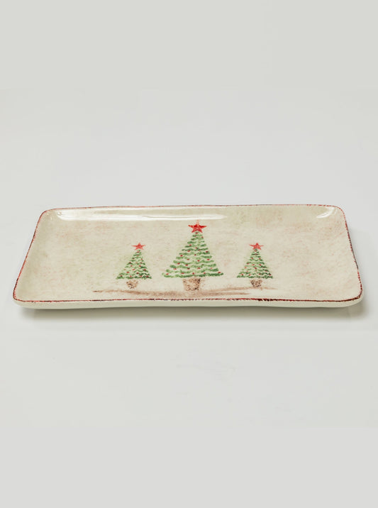 Zafferano America Holiday Large Rectangular Tray