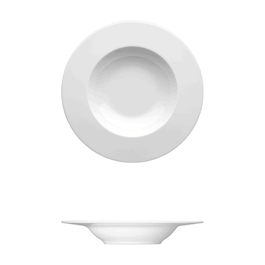 Deep Round Plate | Catalog Number: 046 0025 | Dimensions: 9 7/8 in (25 cm) 10 fl oz (295 ml)